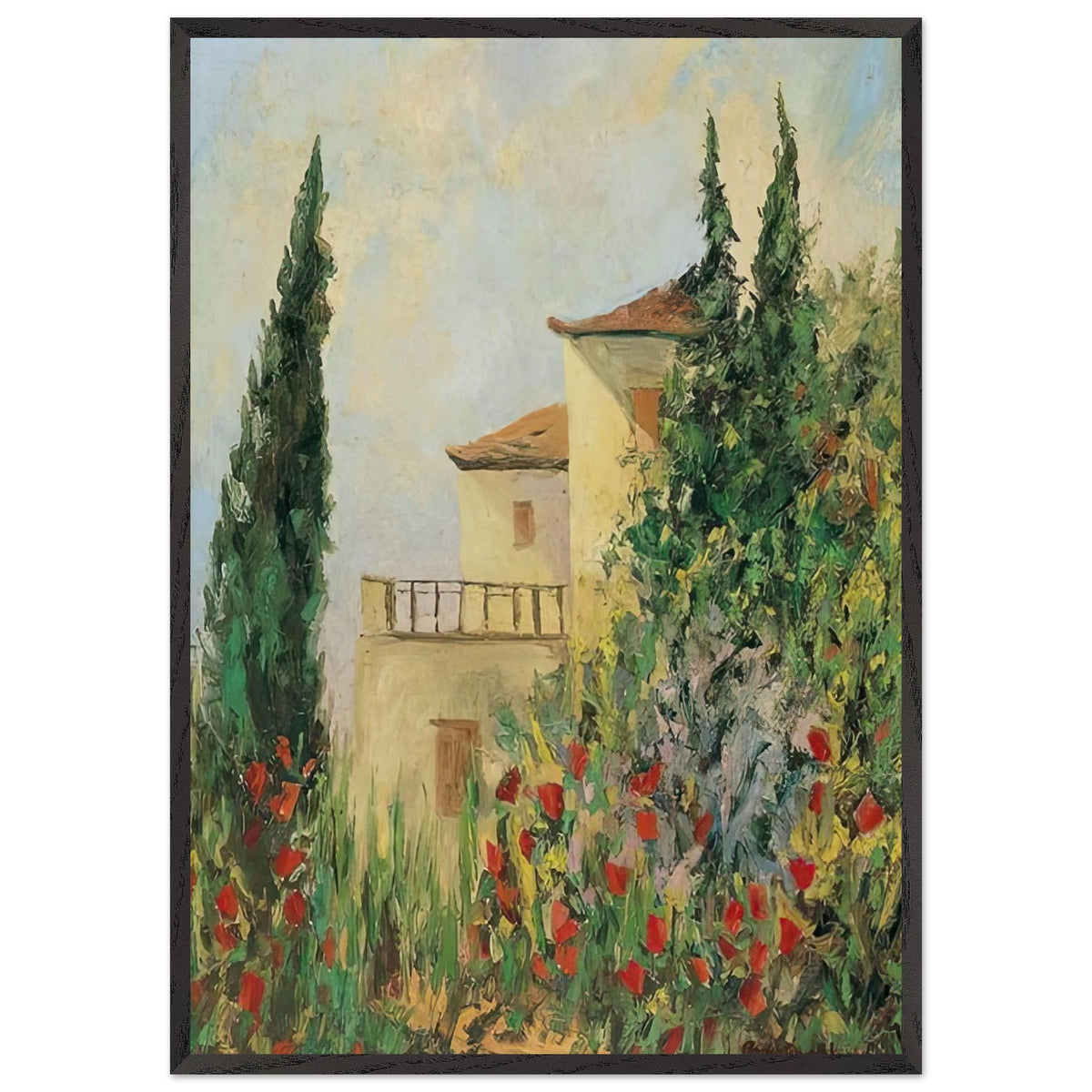 Cypress-House by Thalia Flora-Karavia, framed poster, view 3