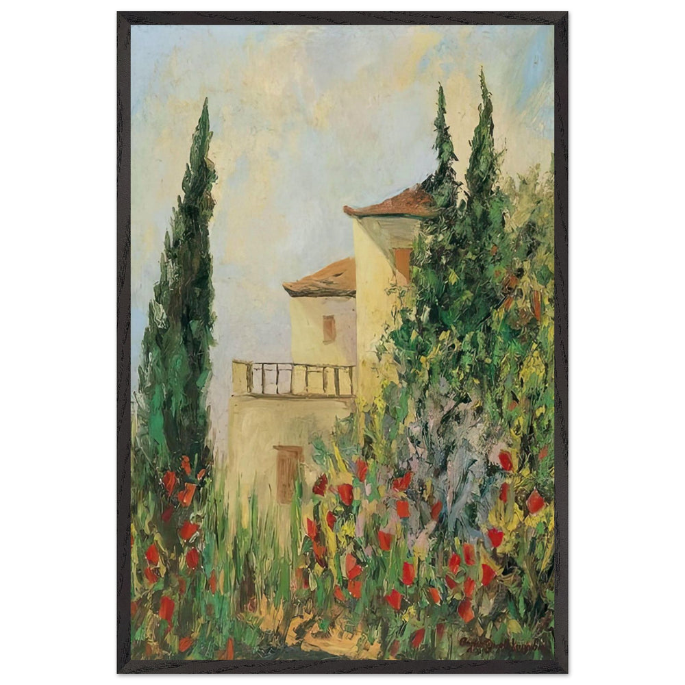 Cypress-House by Thalia Flora-Karavia, framed poster