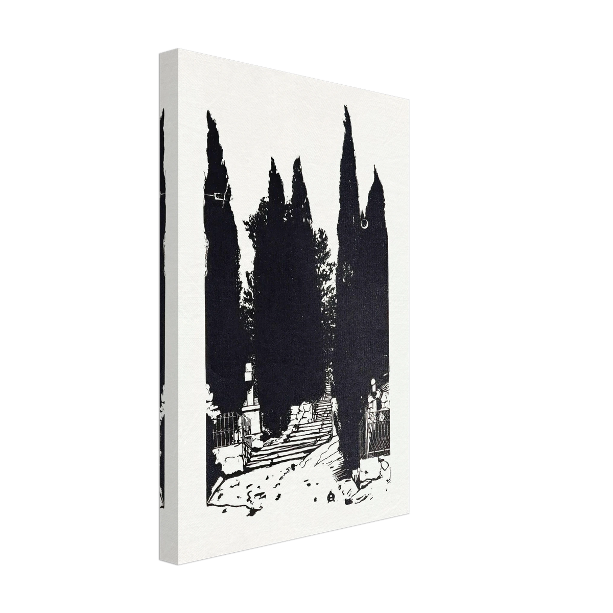 Cypress Trees by Anna Ostroumova-Lebedeva, canvas, view 2