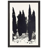 Cypress Trees by Anna Ostroumova-Lebedeva, framed poster, view 2