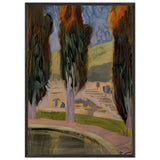 Cypress, Villa Falconieri Frascati by Fujishima Takeji, framed poster, view 3