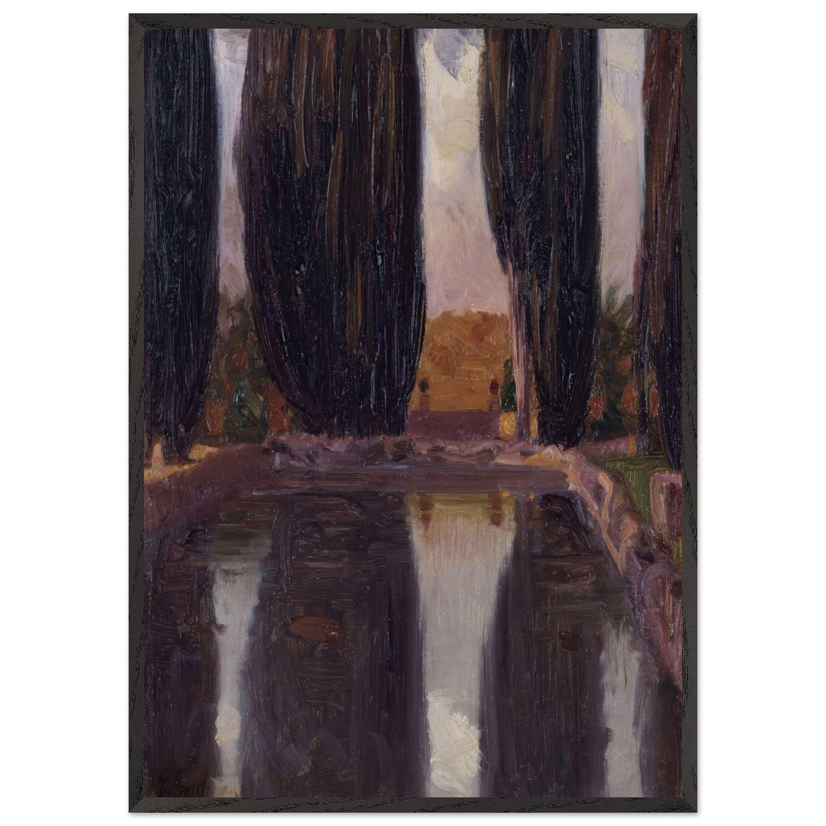Cypresses by Fujishima Takeji, framed poster, view 3