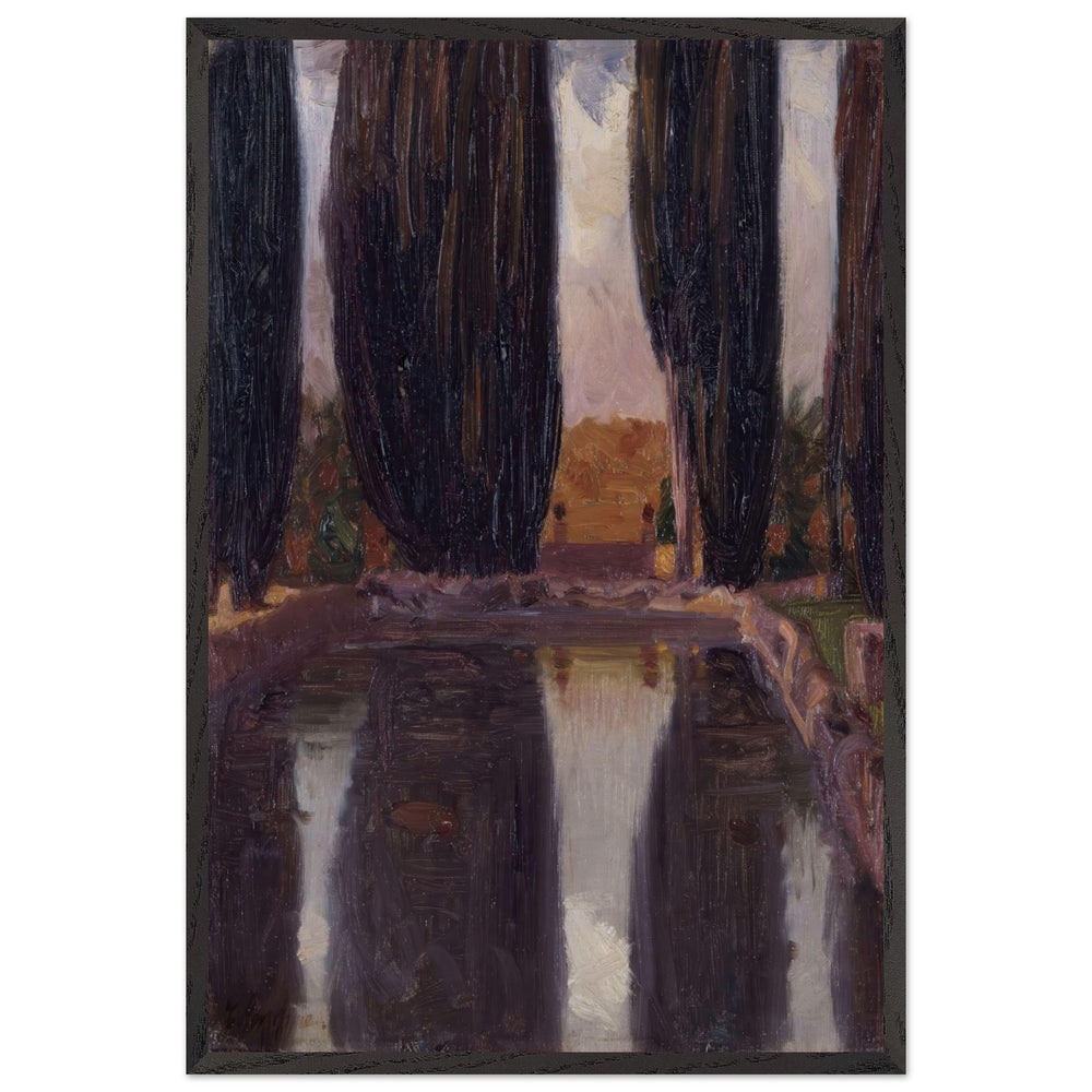 Cypresses by Fujishima Takeji, framed poster