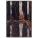 Cypresses by Fujishima Takeji, framed poster