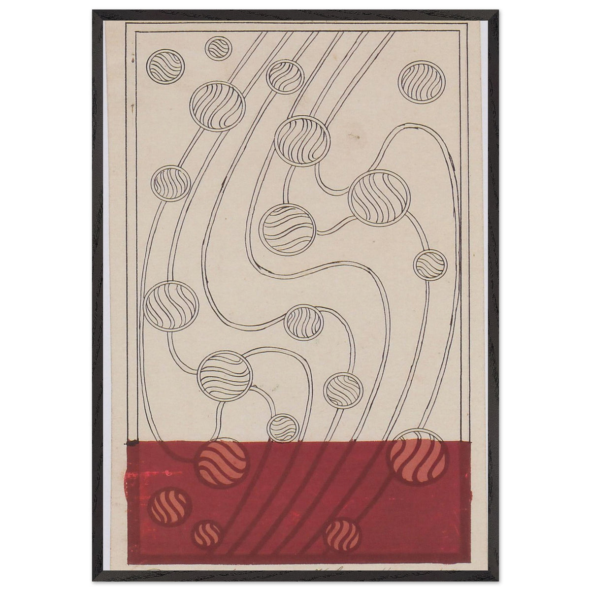 Daghestan Rug Design Bubbles for Backhausen by Koloman Moser, framed poster, view 3