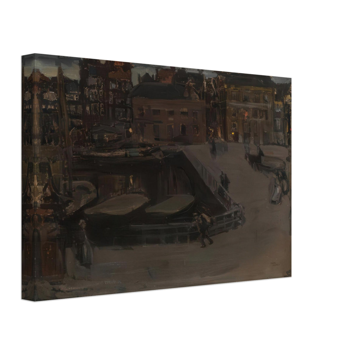 Damrak At Evening by Isaac Israels, canvas, view 2