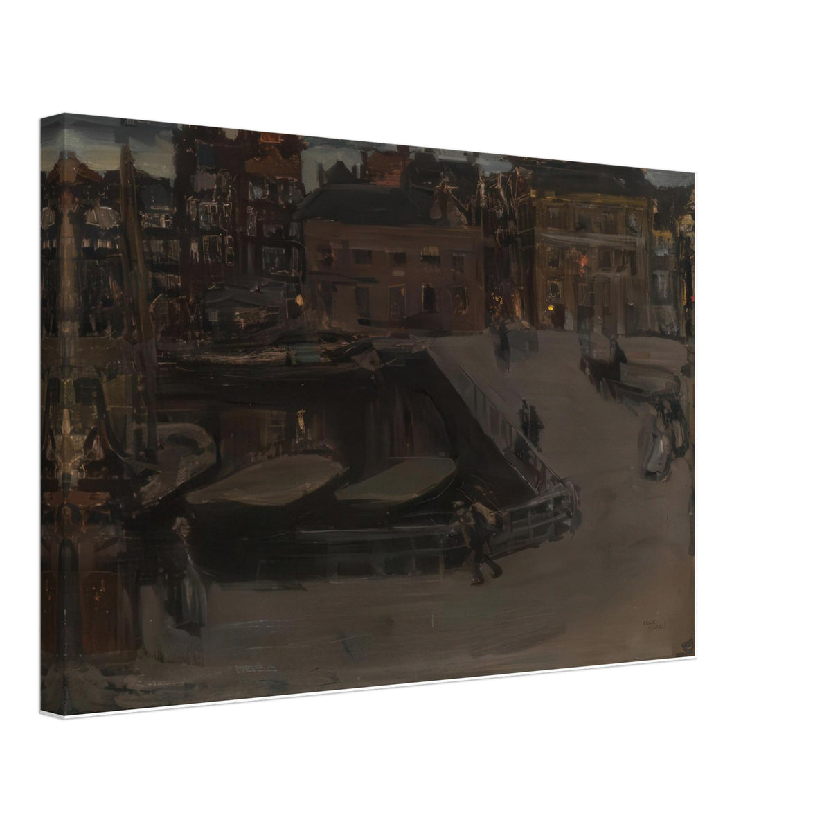 Damrak At Evening by Isaac Israels, canvas