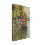 Debarcader pe Sena, dinspre Belleville by Theodor Pallady, canvas, view 2
