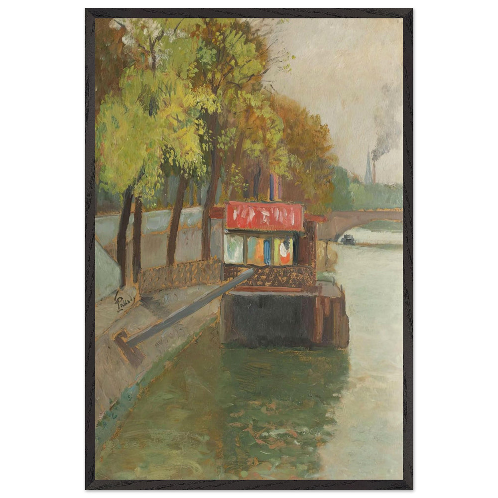 Debarcader pe Sena, dinspre Belleville by Theodor Pallady, framed poster