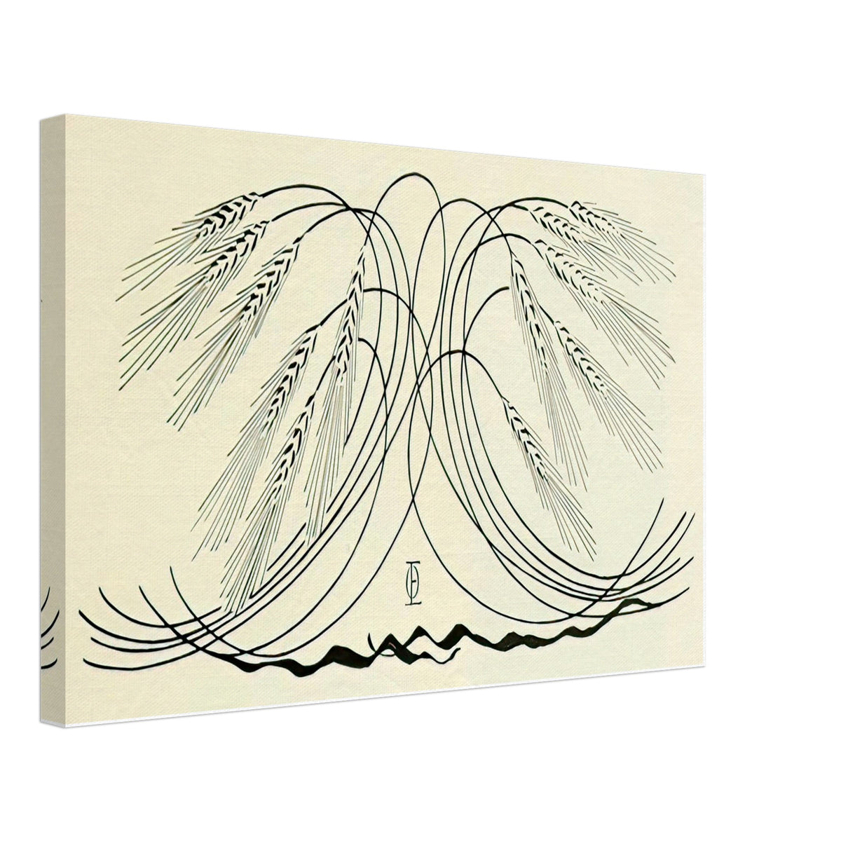Decoration, Wheat Ears by Otto Eckmann, canvas
