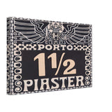 Design for the 1102 Piastres Porto Brand of Austrian Post in the Levant by Koloman Moser, canvas, view 2