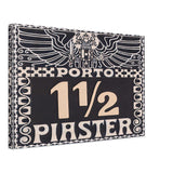Design for the 1102 Piastres Porto Brand of Austrian Post in the Levant by Koloman Moser, canvas