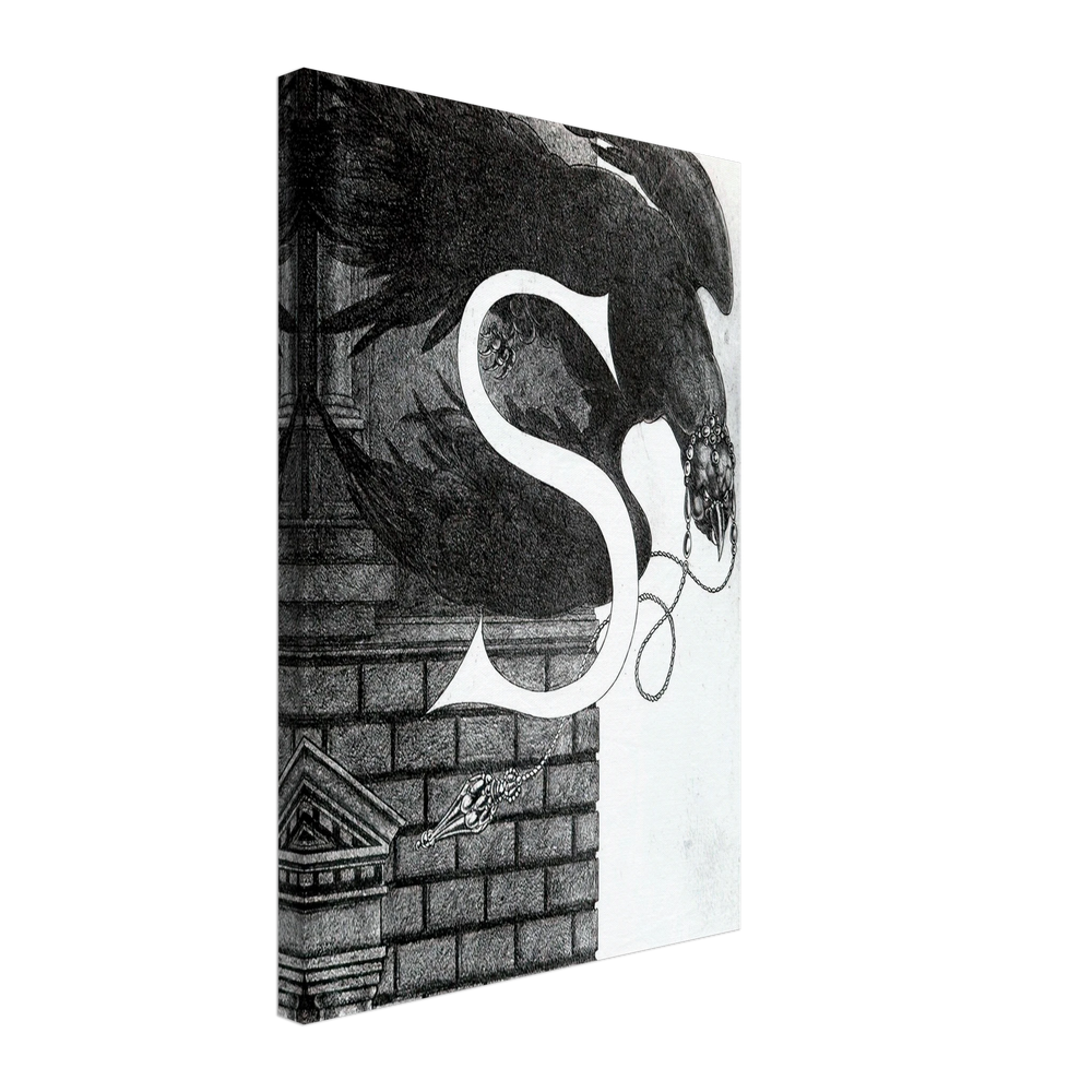 Design of Initial S by Aubrey Beardsley, canvas