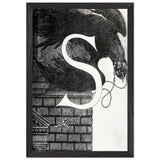 Design of Initial S by Aubrey Beardsley, framed poster, view 2
