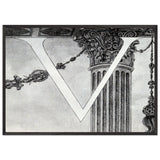 Design of Initial V by Aubrey Beardsley, framed poster, view 3