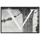 Design of Initial V by Aubrey Beardsley, framed poster