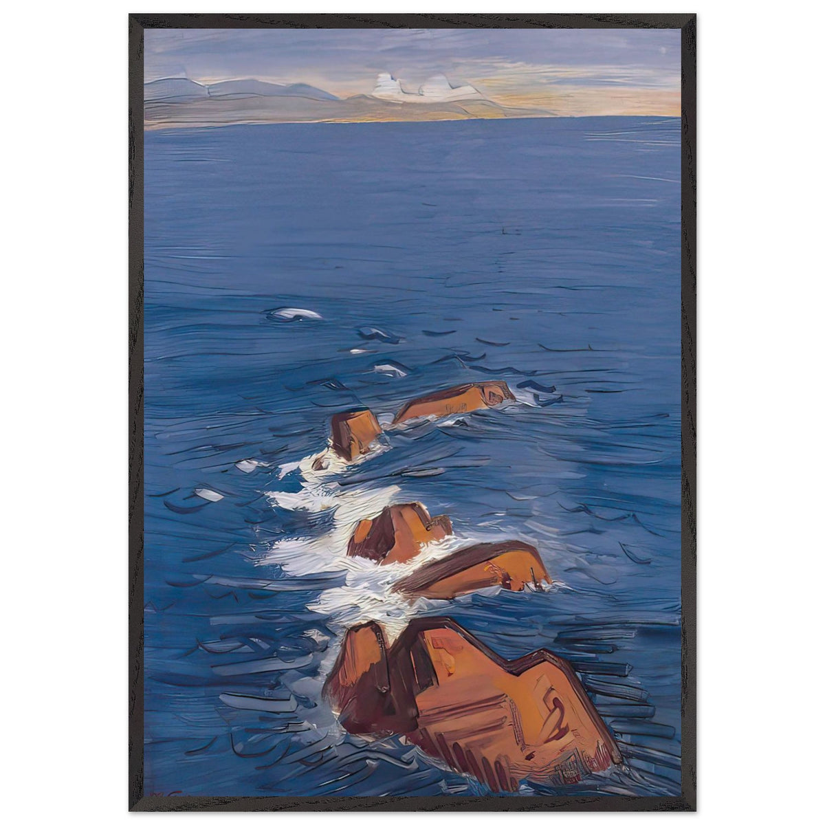 Distant View at Cape Muroto by Fujishima Takeji, framed poster, view 3