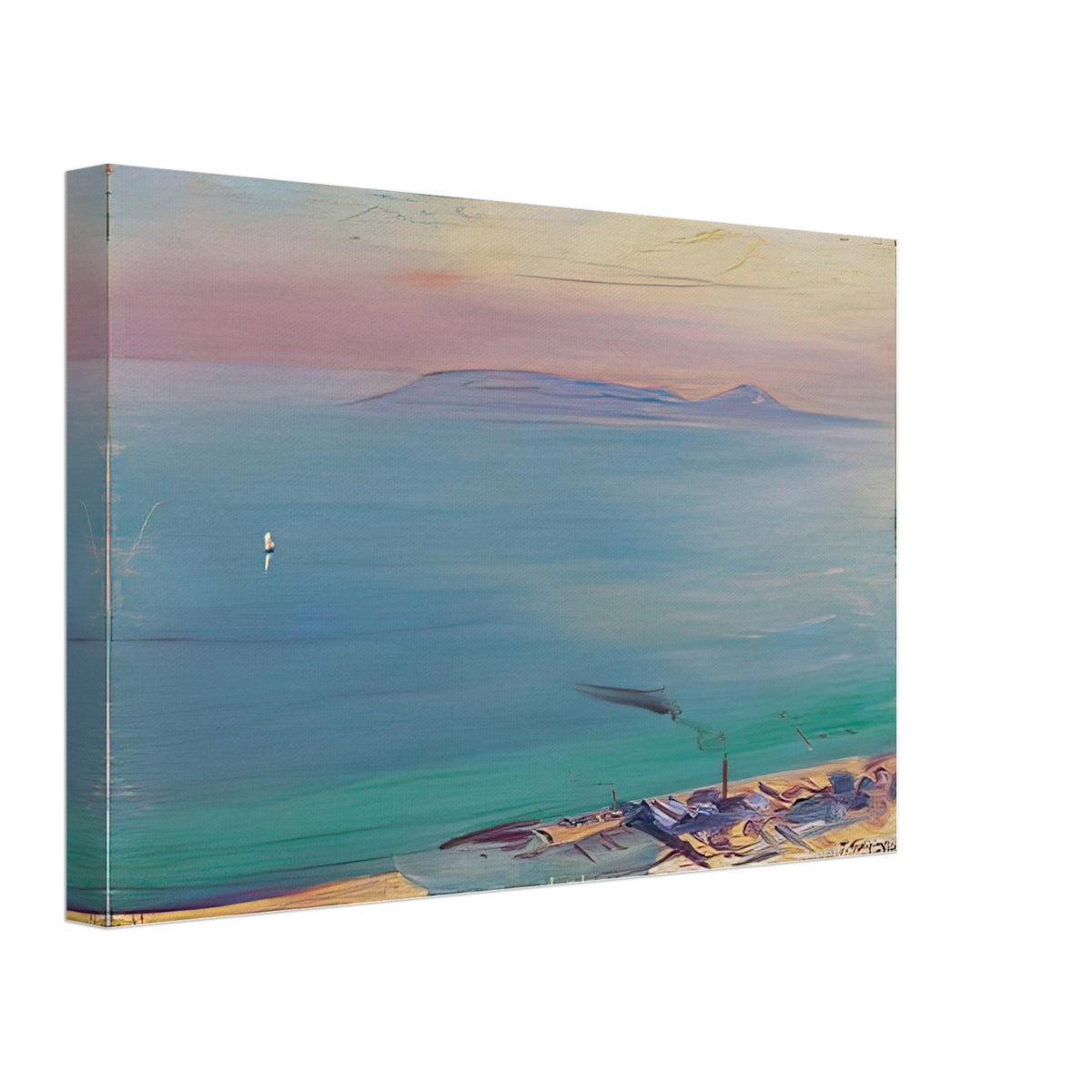 Distant View from Ashima by Fujishima Takeji, canvas, view 2