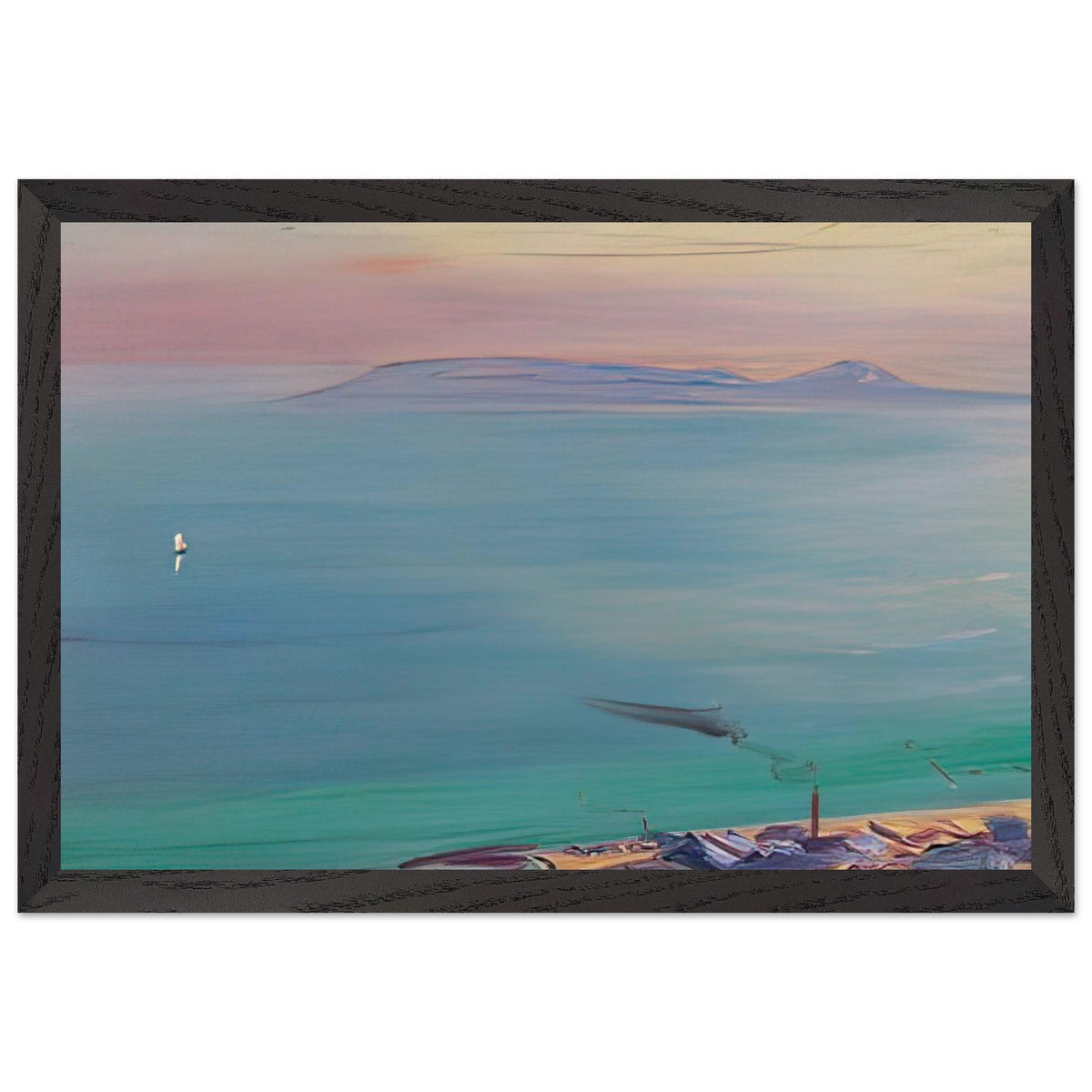 Distant View from Ashima by Fujishima Takeji, framed poster, view 2