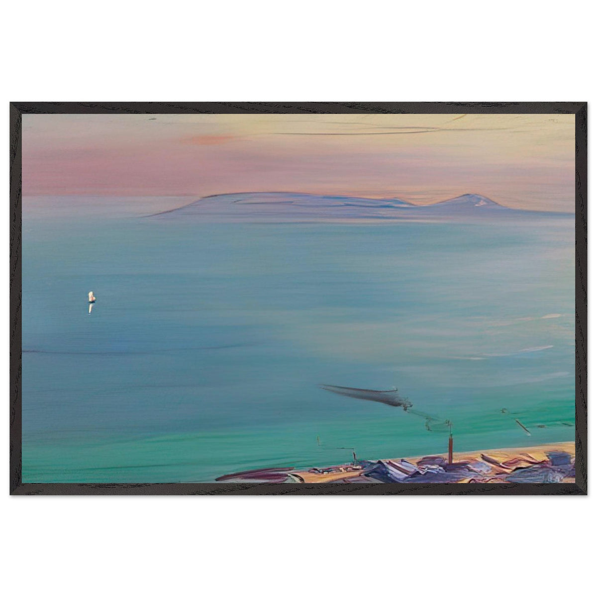 Distant View from Ashima by Fujishima Takeji, framed poster