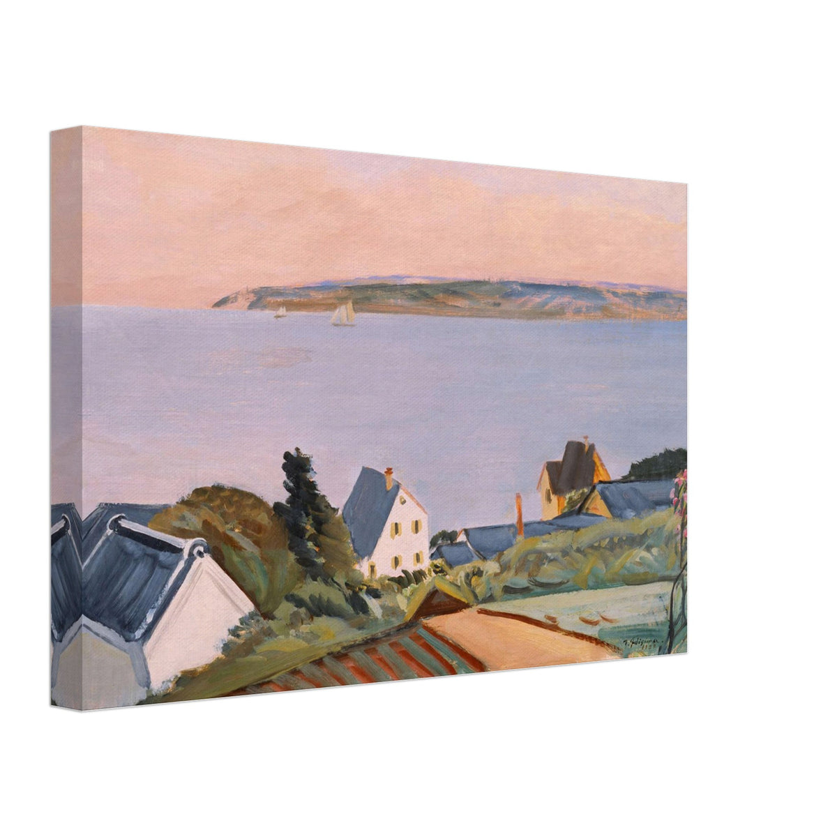 Distant View of Awajishima by Fujishima Takeji, canvas, view 2