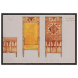 Draft Drawings for the Breakfast Room of the Apartment Eisler Terramare High Chair by Koloman Moser, framed poster