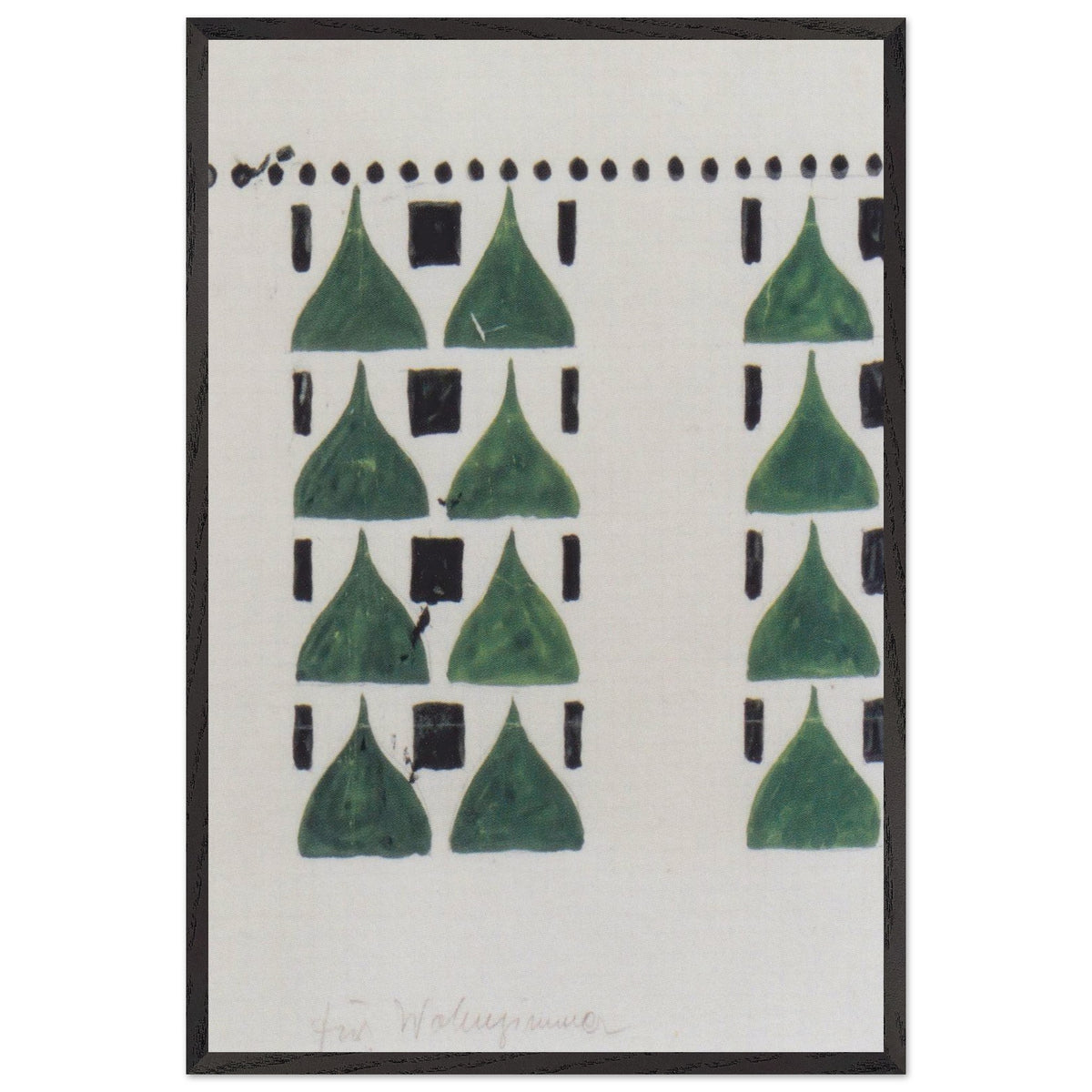 Draft for Wall Decoration in the Living Room of the Apartment in Berlin Stonborough by Koloman Moser, framed poster
