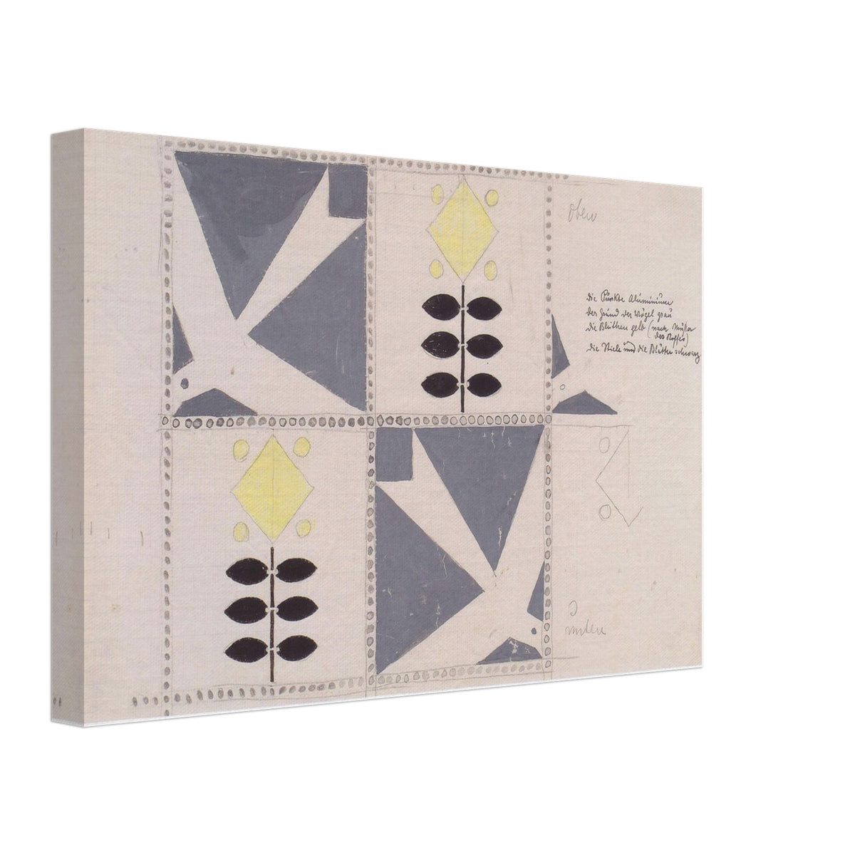 Draft of Furniture Decoration for the Bedroom of the Apartment Eisler Terra Mare by Koloman Moser, canvas, view 2