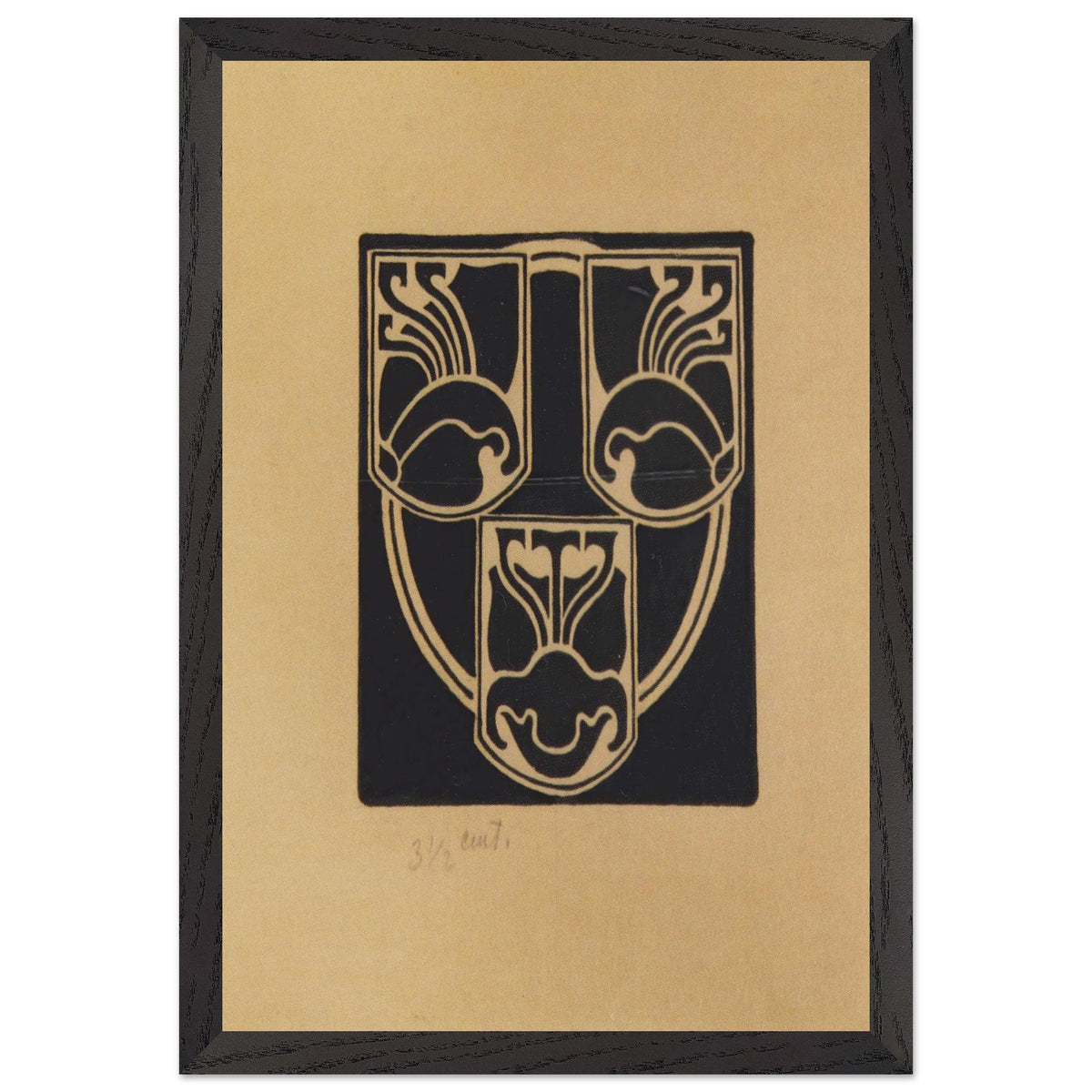 Draft of the Emblem, Association of Austrian Artists Secession by Koloman Moser, framed poster, view 2