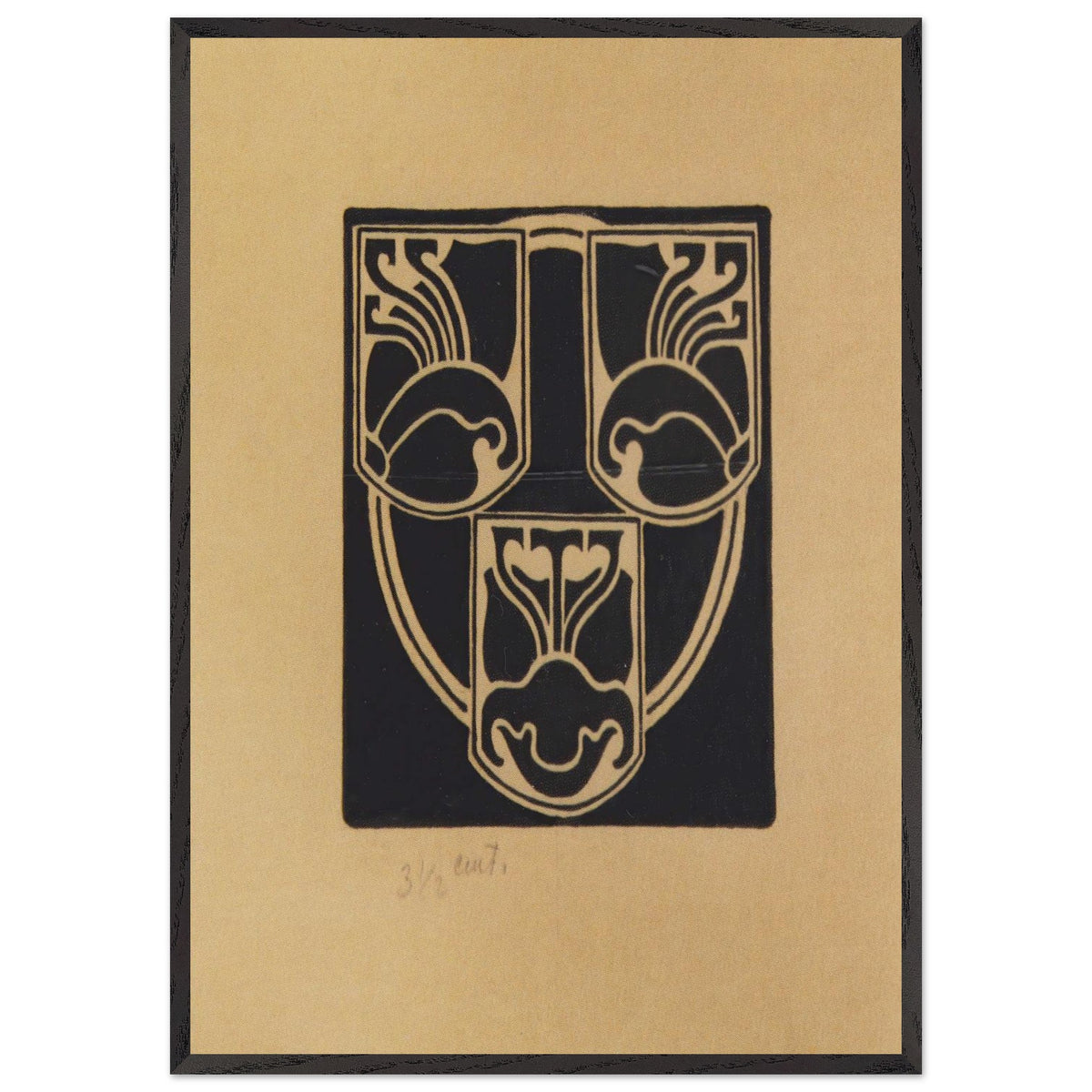 Draft of the Emblem, Association of Austrian Artists Secession by Koloman Moser, framed poster, view 3