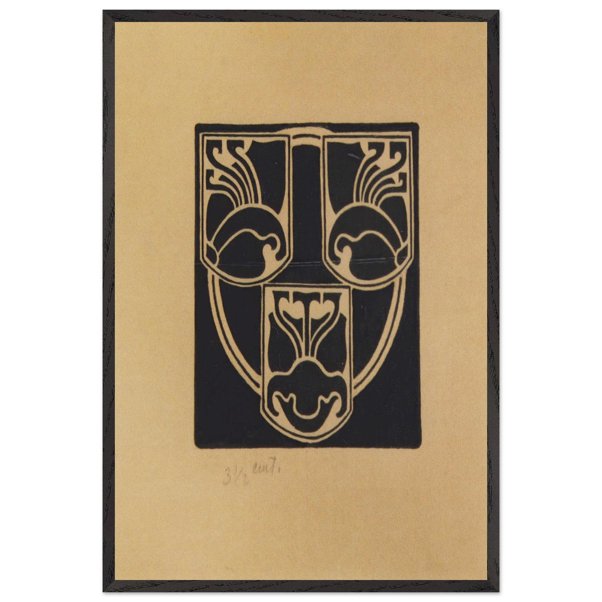 Draft of the Emblem, Association of Austrian Artists Secession by Koloman Moser, framed poster