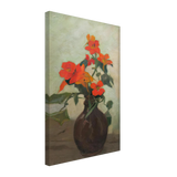 Edelweiss in Brown Vase by Constantin Artachino, canvas