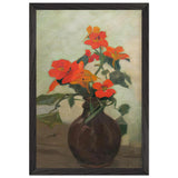 Edelweiss in Brown Vase by Constantin Artachino, framed poster, view 2