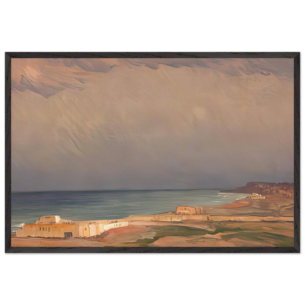 Eforie Seashore by Stefan Popescu, framed poster