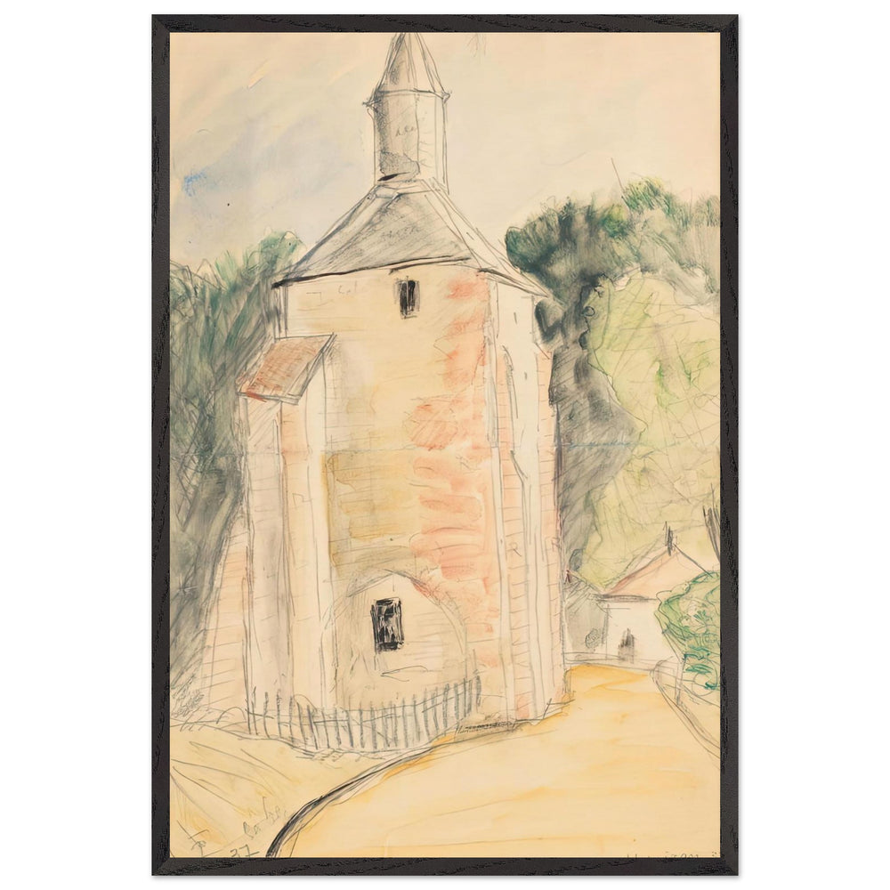Eglise de Mimizan by Theodor Pallady, framed poster