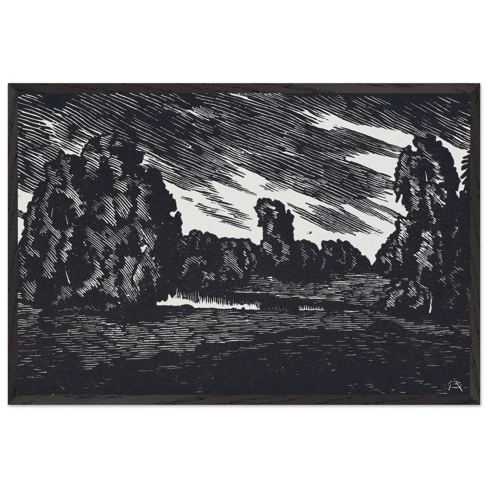 Evening by Anna Ostroumova-Lebedeva, framed poster