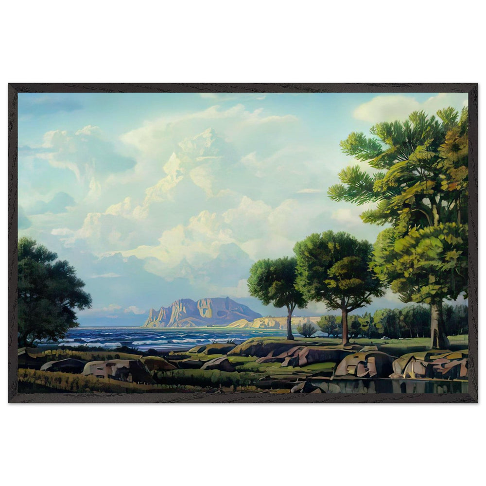 Evening at the Sea by Konstantin Bogaevsky, framed poster