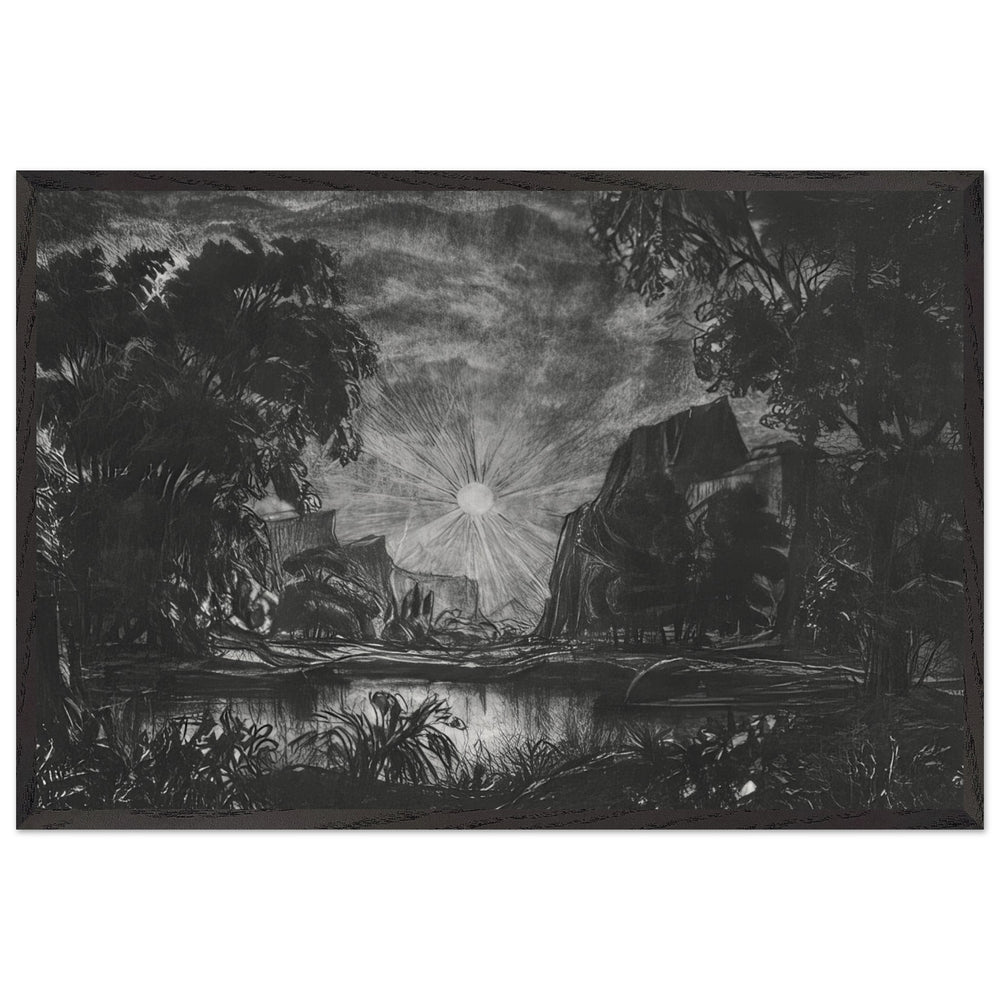Evening Sun by Konstantin Bogaevsky, framed poster