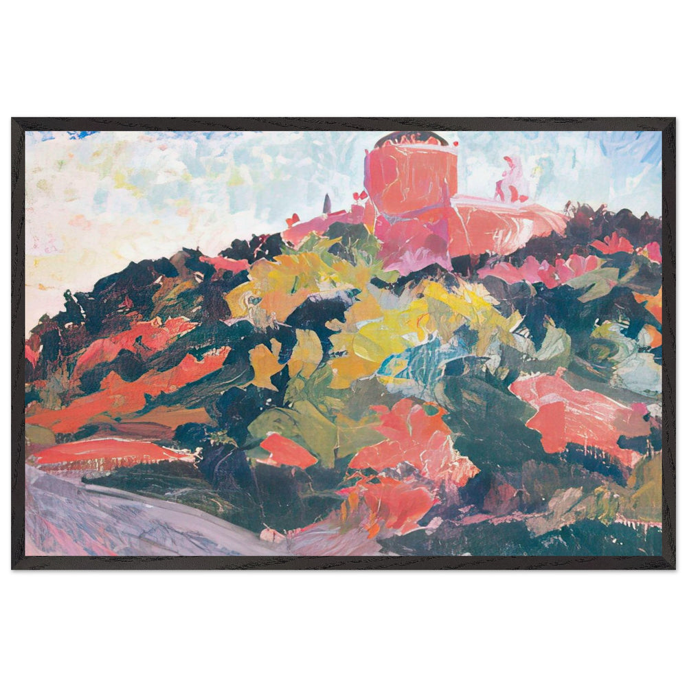 Expressionist Saint Georges Cathedral by Oleksa Novakivskyi, framed poster