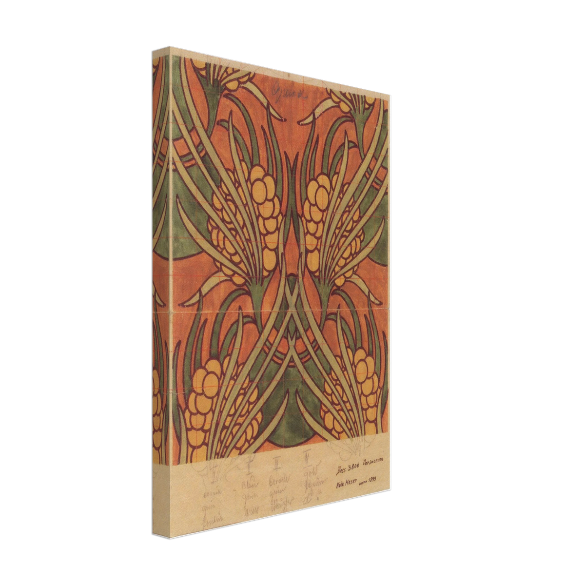 Fabric Design for Backhausen by Koloman Moser, canvas, view 2