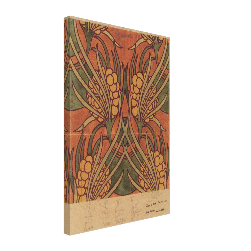 Fabric Design for Backhausen by Koloman Moser, canvas