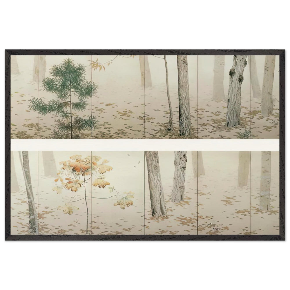 Fallen Leaves (Ochiba) by Hishida Shunso, framed poster