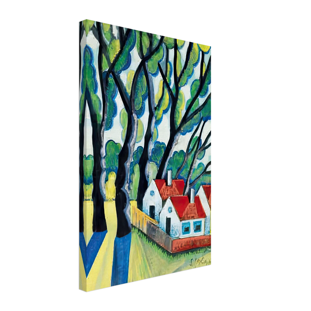 Fasor Házakkal by Scheiber Hugó, canvas