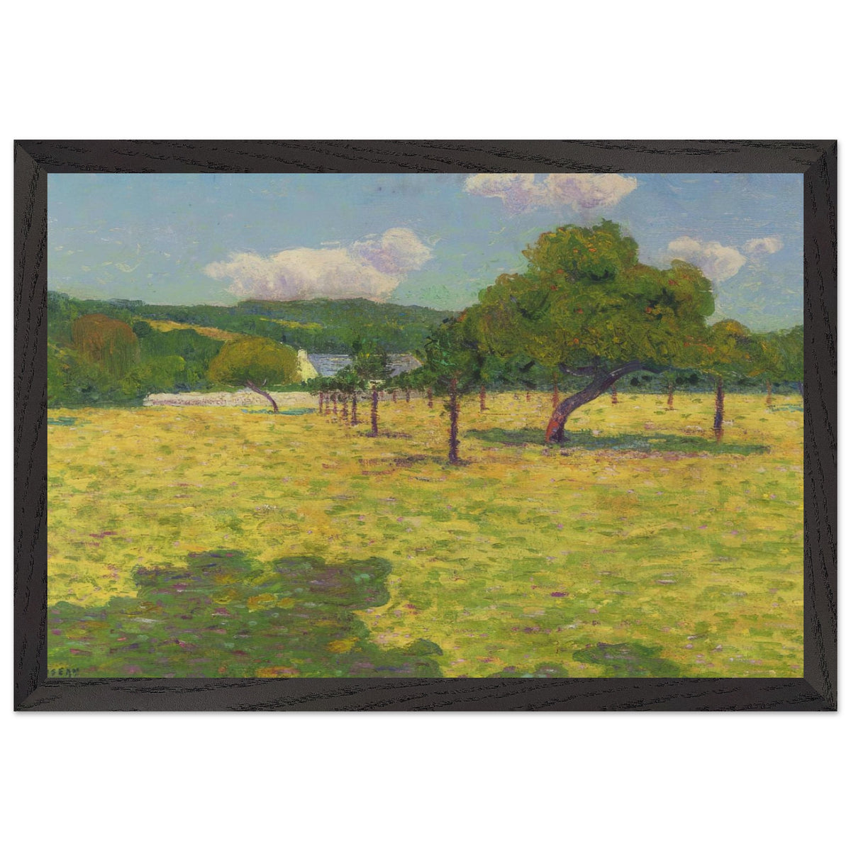 Field and Hills by Gustave Loiseau, framed poster, view 2