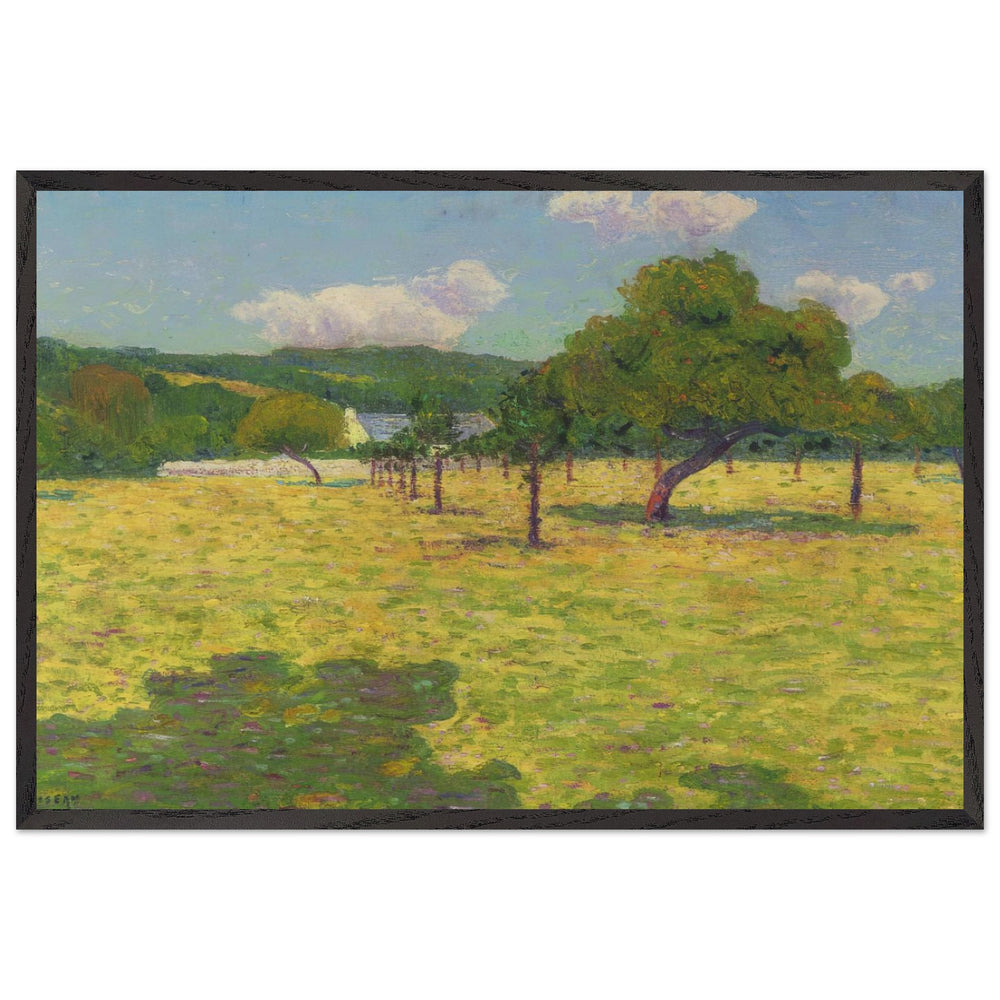 Field and Hills by Gustave Loiseau, framed poster