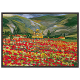 Field of Kosovo Peonies by Nadezda Petrovic, framed poster, view 3