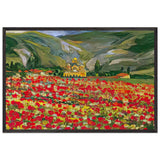 Field of Kosovo Peonies by Nadezda Petrovic, framed poster