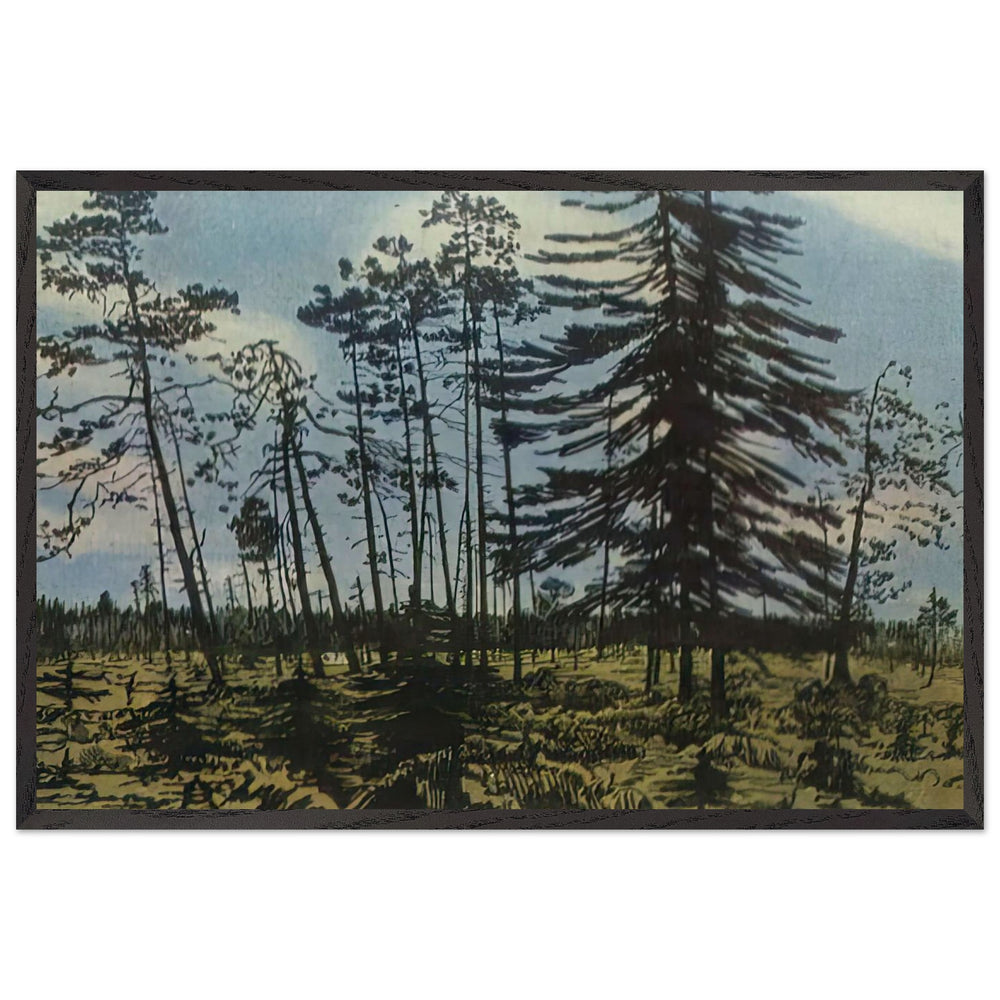 Finland with a Blue Sky by Anna Ostroumova-Lebedeva, framed poster