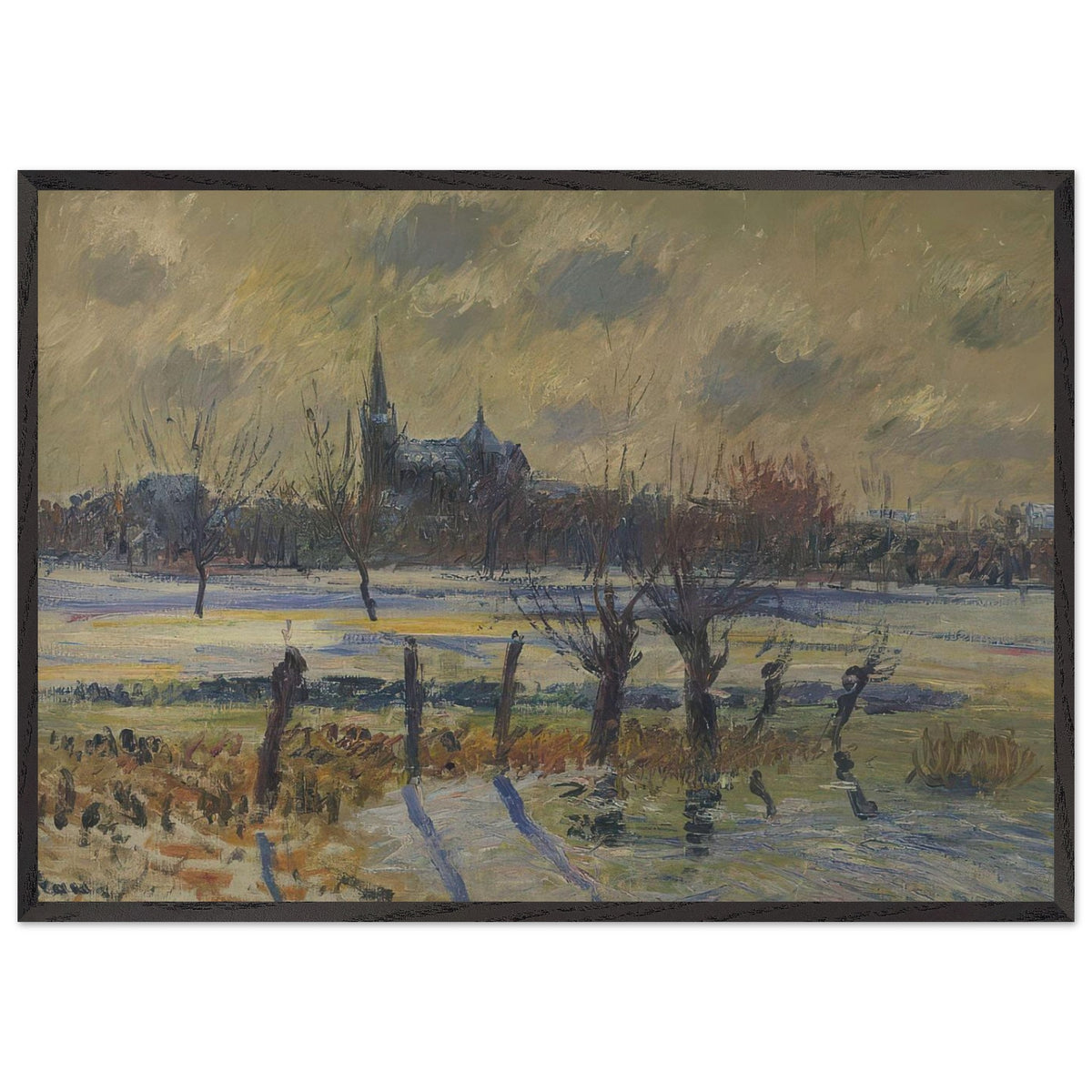 Flood at Nantes by Gustave Loiseau, framed poster, view 3