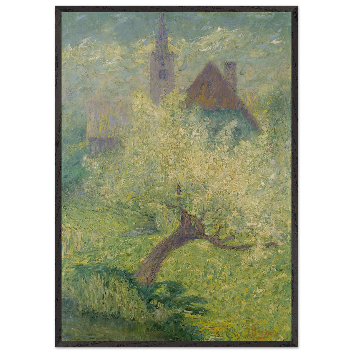 Flowering Apple Tree by Ivan Grohar, framed poster, view 3